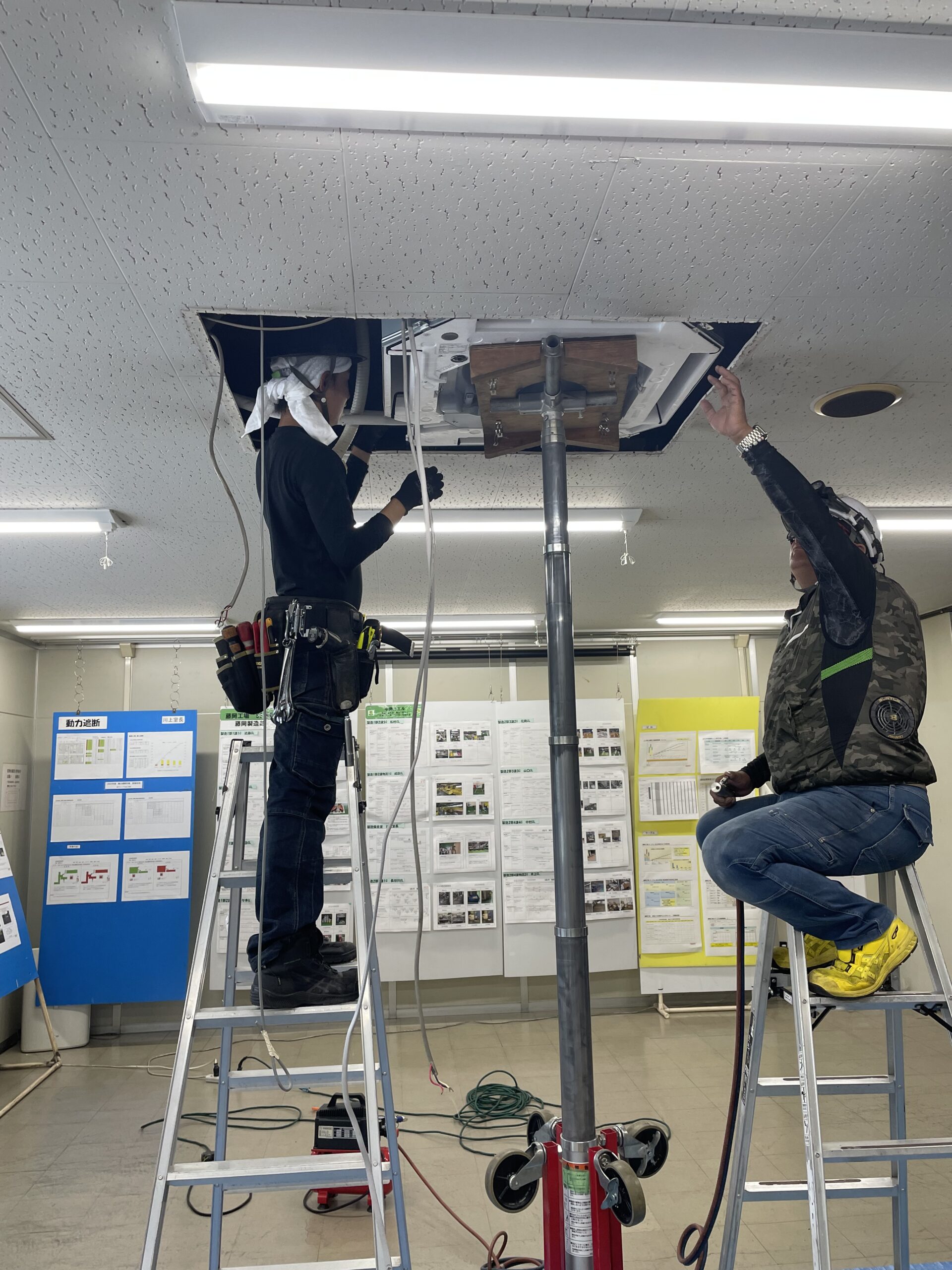 豊田市で10馬力ツイン同時運転タイプから10馬力個別運転タイプへシステム変更